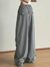 Gingham Check Wide Leg Casual Pants - Update AvenueTrendsi10010022315947410010022315947486c31a82 - 6707 - 4f60 - a487 - aa91b84d8119 - Max - OriginBlack