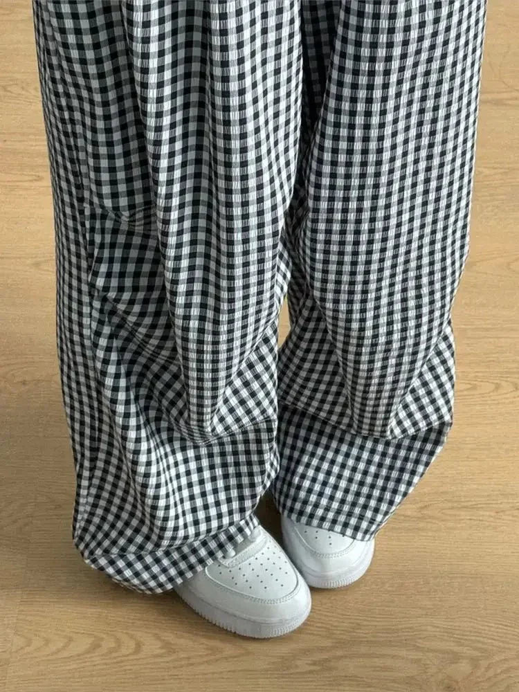 Gingham Check Wide Leg Casual Pants - Update AvenueTrendsi100100223159474100100223159474eef7ff56 - 9832 - 4996 - a590 - 51aa7c07694c - Max - OriginBlack