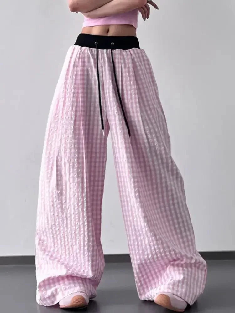 Gingham Wide Leg Drawstring Pants - Update AvenueTrendsi100100285523282100100285523282e111e7fd - 0d32 - 4cf8 - 9c13 - b863c82d5031 - Max - OriginPink