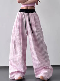 Gingham Wide Leg Drawstring Pants - Update AvenueTrendsi100100285523282100100285523282e111e7fd - 0d32 - 4cf8 - 9c13 - b863c82d5031 - Max - OriginPink