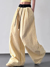 Gingham Wide Leg Drawstring Pants - Update AvenueTrendsi100100285523510100100285523510eb651d4f - 18bf - 40e1 - 9d26 - e21b0db4d2d7 - Max - OriginYellow