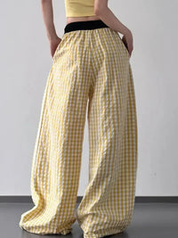 Gingham Wide Leg Drawstring Pants - Update AvenueTrendsi1001002855235101001002855235107a034fae - 748d - 4ce0 - bc9c - edf47acccc26 - Max - OriginYellow