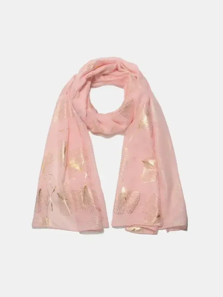 Ginkgo Leaf Polyester Scarf
