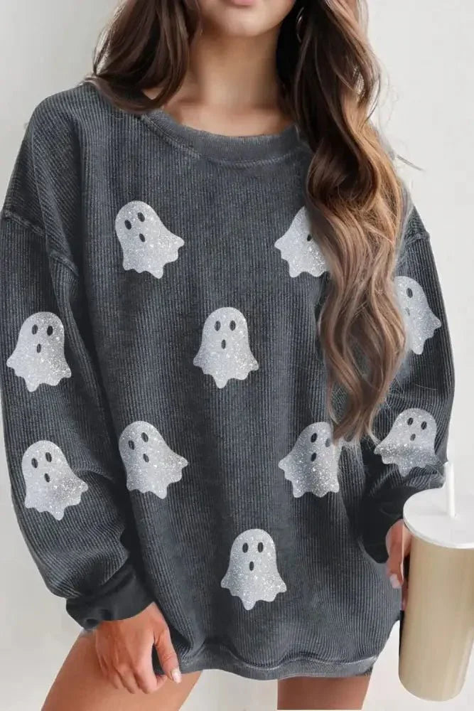 Glitter Ghost Round Neck Long Sleeve Sweatshirt - Update AvenueHalloweenTrendsi100100585781260100100585781260a89ac295 - 43b5 - 4899 - 8faf - 4ce7e6d67d07 - MaxDark Gray