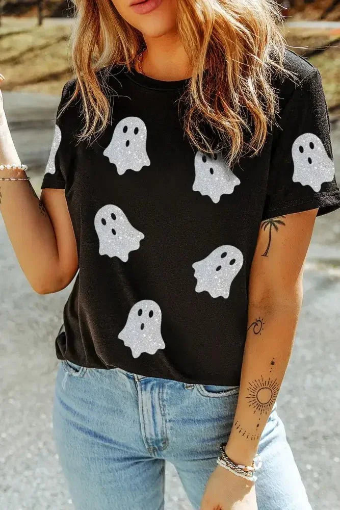Glitter Ghost Round Neck Short Sleeve T-Shirt - Update AvenueHalloweenTrendsi100100735291995100100735291995b175c25c - 4b8c - 4f33 - be69 - cf5eff5d0294 - MaxBlack