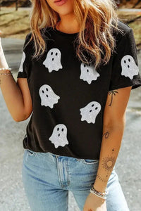 Glitter Ghost Round Neck Short Sleeve T-Shirt - Update AvenueHalloweenTrendsi100100735291995100100735291995b175c25c - 4b8c - 4f33 - be69 - cf5eff5d0294 - MaxBlack