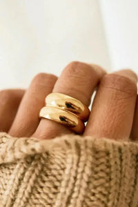 Gold Double Ridge Ring - Update AvenueRingTrendsiJDR201155 - 6JDR201155 - 6Gold Double Ridge RingGold