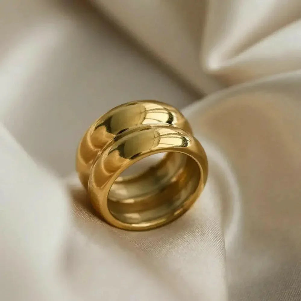 Gold Double Ridge Ring - Update AvenueRingTrendsiJDR201155 - 6JDR201155 - 6Gold Double Ridge RingGold