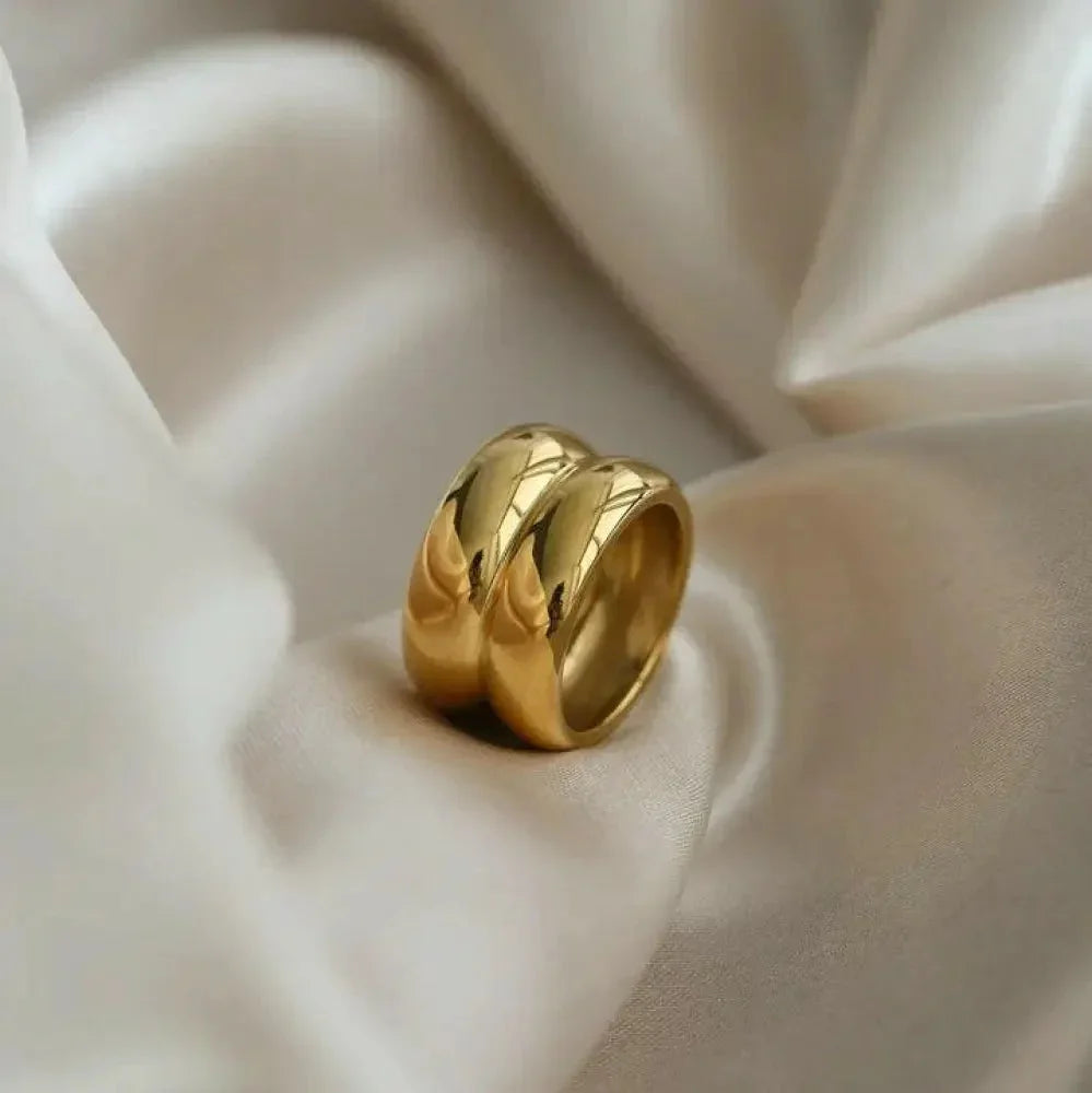 Gold Double Ridge Ring - Update AvenueRingTrendsiJDR201155 - 6JDR201155 - 6Gold Double Ridge RingGold