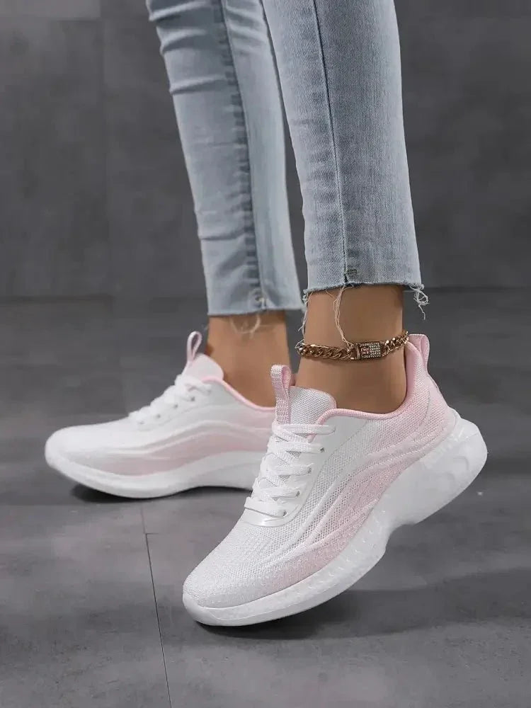 Gradient Lace Up Mesh Breathable Athletic - Update AvenueTrendsi100600497286931100600497286931Gradient Lace Up Mesh Breathable AthleticWhite Powder