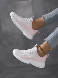 Gradient Lace Up Mesh Breathable Athletic - Update AvenueTrendsi100600497286931100600497286931Gradient Lace Up Mesh Breathable AthleticWhite Powder