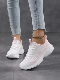 Gradient Lace Up Mesh Breathable Athletic - Update AvenueTrendsi100600497286931100600497286931Gradient Lace Up Mesh Breathable AthleticWhite Powder