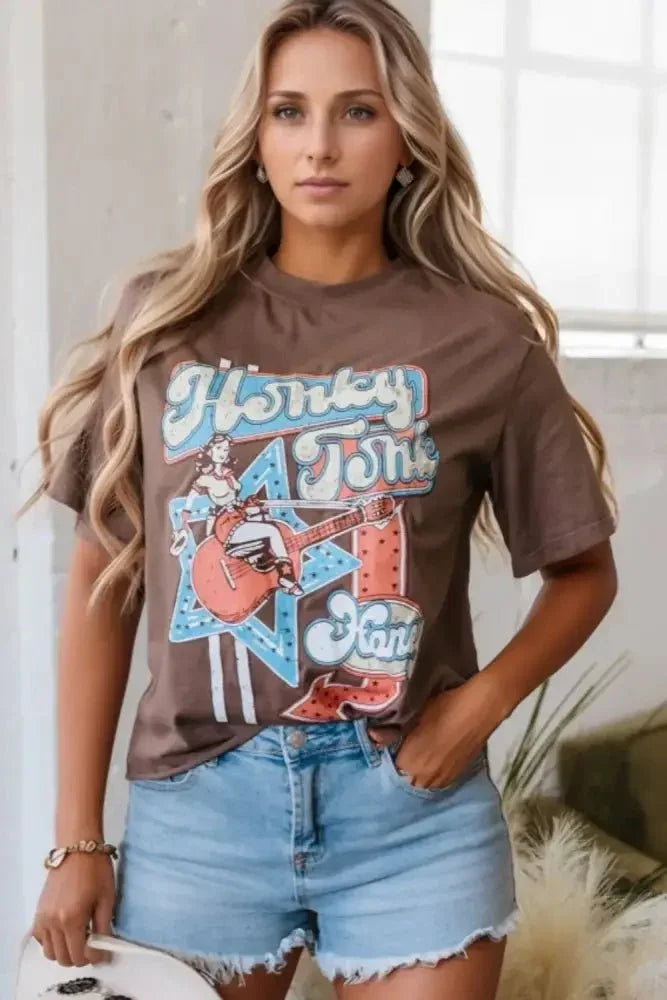 Graphic Crew Neck Western Short Sleeve Tee - Update AvenueT-ShirtsTrendsi100100799799275100100799799275470d6685 - 2cc6 - 4a3f - 9e64 - 54e135aefa6e - Max - OriginTaupe