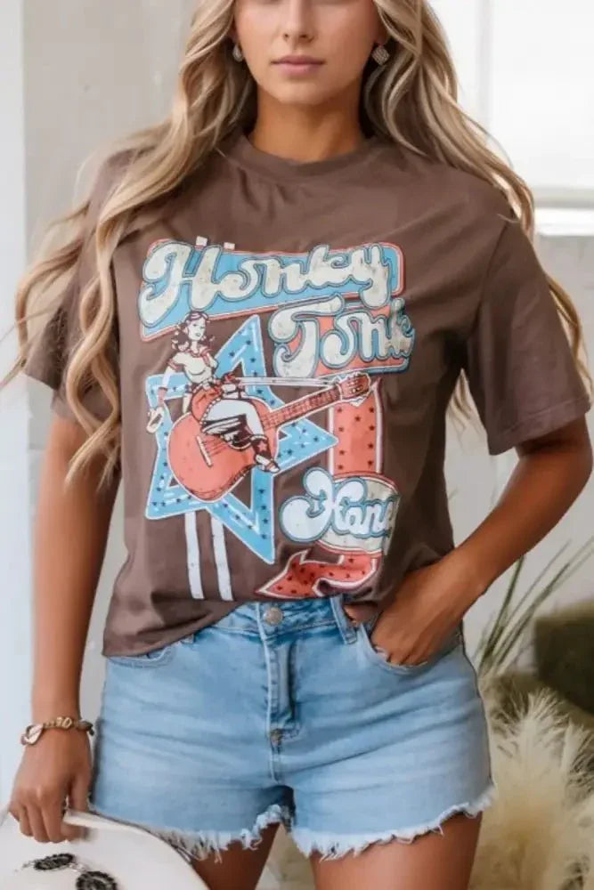 Graphic Crew Neck Western Short Sleeve Tee - Update AvenueT-ShirtsTrendsi100100799799275100100799799275dd92f763 - 94a4 - 4f5f - aafd - b7f3669fe462 - Max - OriginTaupe