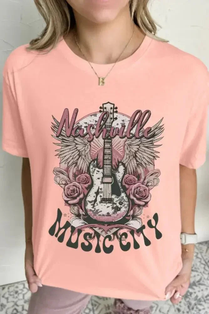Graphic Round Neck Short Sleeve T-Shirt - Update AvenueT-ShirtsTrendsi100100112512965100100112512965b1f3bffc - 4a43 - 403c - 8d67 - ec552900af34 - Max - OriginWatermelon pink
