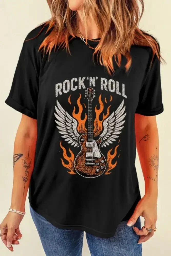 Graphic Round Neck Short Sleeve T-Shirt - Update AvenueT-ShirtsTrendsi10010029474185010010029474185019ed0140 - 20a5 - 4336 - 9f49 - 4fc975c0fd08 - Max - OriginBlack