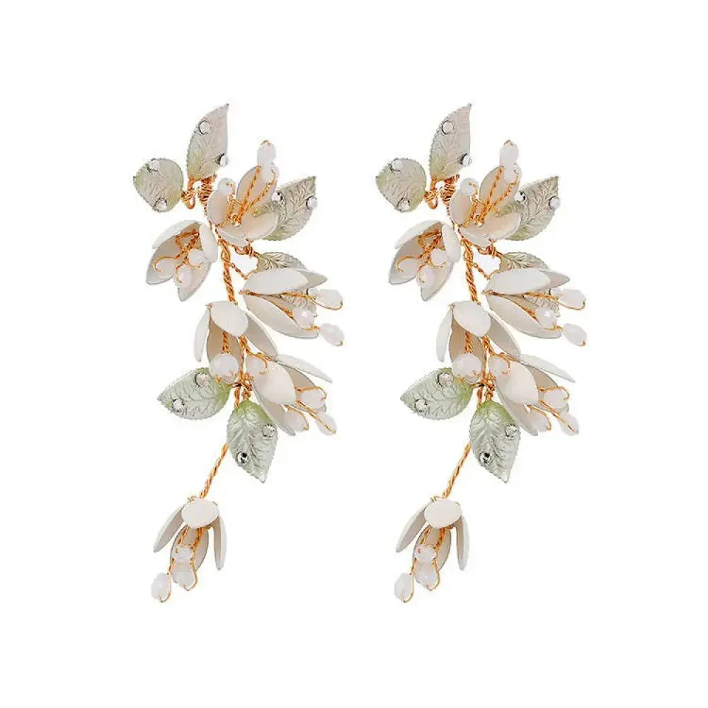 H5110 bridal earrings Europe and the United States fashion cross - border explosion zircon handmade jewelry earrings tassel earrings headwear - Update AvenueUpdate Avenues211875900435002H5110 bridal earrings Europe and the United States fashion cross - border explosion zircon handmade jewelry earrings tassel earrings headwear - Update AvenuesH5110 KC Gold Earrings