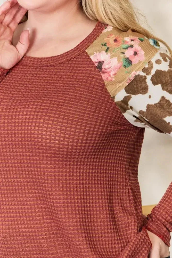 Hailey & Co Full Size Leopard Waffle - Knit Blouse - Update AvenueTrendsi100101440305392100101440305392f8cbf7b3 - a849 - 48b1 - ac5d - 372cf4801465 - MaxRUST