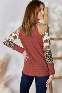 Hailey & Co Full Size Leopard Waffle - Knit Blouse - Update AvenueTrendsi100101440305392100101440305392d5d44f6e - df81 - 4f53 - b89f - 5460c3f775e0 - MaxRUST