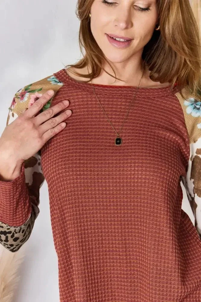 Hailey & Co Full Size Leopard Waffle - Knit Blouse - Update AvenueTrendsi10010144030539210010144030539252f96269 - d82e - 48e8 - 9cbe - 7d1a1b31d785 - MaxRUST