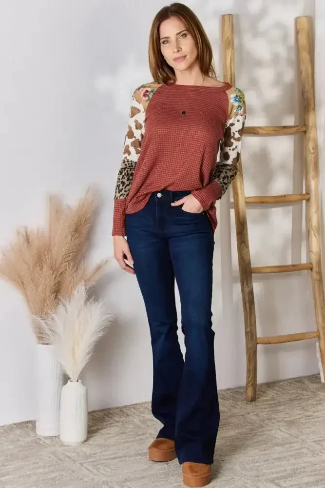 Hailey & Co Full Size Leopard Waffle - Knit Blouse - Update AvenueTrendsi10010144030539210010144030539268d46385 - 9e26 - 4df5 - a7d3 - 59716be8ca0c - MaxRUST