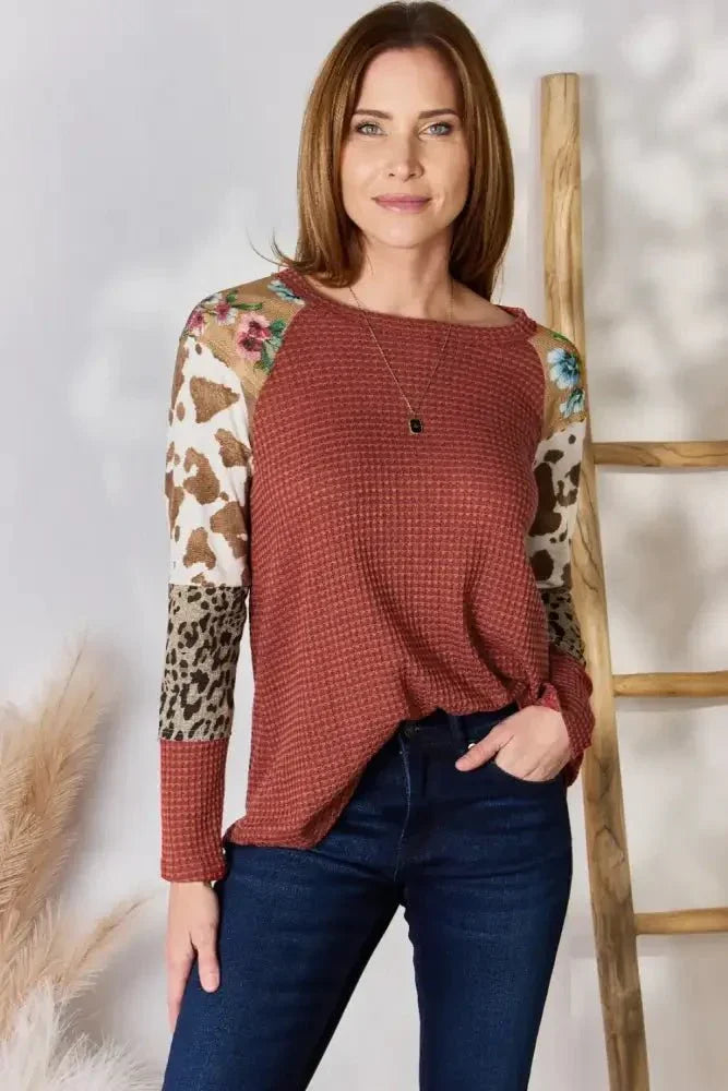 Hailey & Co Full Size Leopard Waffle - Knit Blouse - Update AvenueTrendsi10010144030539210010144030539251bf7035 - fbb2 - 45f0 - bdb7 - 9f59e539232d - MaxRUST
