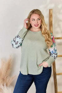 Hailey & Co Full Size Printed Round Neck Blouse - Update AvenueTrendsi100101661520468100101661520468196c3caf - 73f9 - 48df - a6f3 - 0bd0b7362e15 - MaxSAGE