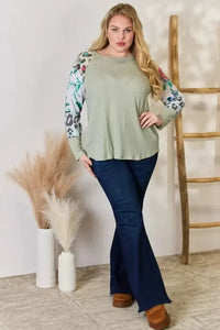 Hailey & Co Full Size Printed Round Neck Blouse - Update AvenueTrendsi10010166152046810010166152046869a3efc2 - 9928 - 431f - 844b - 8fed57acd6f8 - MaxSAGE