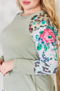 Hailey & Co Full Size Printed Round Neck Blouse - Update AvenueTrendsi100101661520468100101661520468c8693d93 - afe8 - 48ca - a6fc - 214a49581959 - MaxSAGE