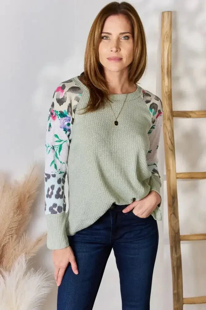 Hailey & Co Full Size Printed Round Neck Blouse - Update AvenueTrendsi1001016615204681001016615204683a31ae60 - fd91 - 4644 - be43 - fc14465ab715 - MaxSAGE