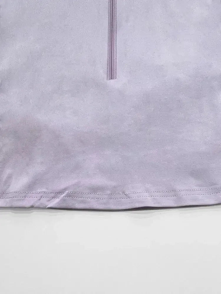 Half Zip Long Sleeve Crop T-Shirt - Update AvenueT-ShirtsTrendsi100100650071693100100650071693aacbd059 - 7224 - 45ec - 892c - 9e7ee463a7e9 - Max - OriginLilac