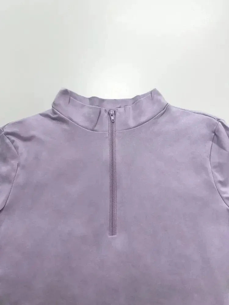 Half Zip Long Sleeve Crop T-Shirt - Update AvenueT-ShirtsTrendsi100100650071693100100650071693a8cf83e3 - 1b3f - 4b38 - 9323 - 63a89871e0c5 - Max - OriginLilac