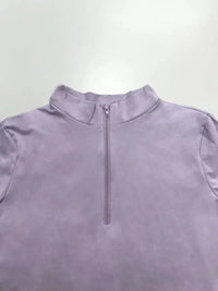 Half Zip Long Sleeve Crop T-Shirt - Update AvenueT-ShirtsTrendsi100100650071693100100650071693a8cf83e3 - 1b3f - 4b38 - 9323 - 63a89871e0c5 - Max - OriginLilac