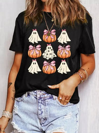 Halloween Bowknot Ghost Pumpkin Graphic T Shirt - Update AvenueHalloweenTrendsi1001000053032401001000053032407942c24a5d114d34b53bca41c69b317a - Max - OriginBlack