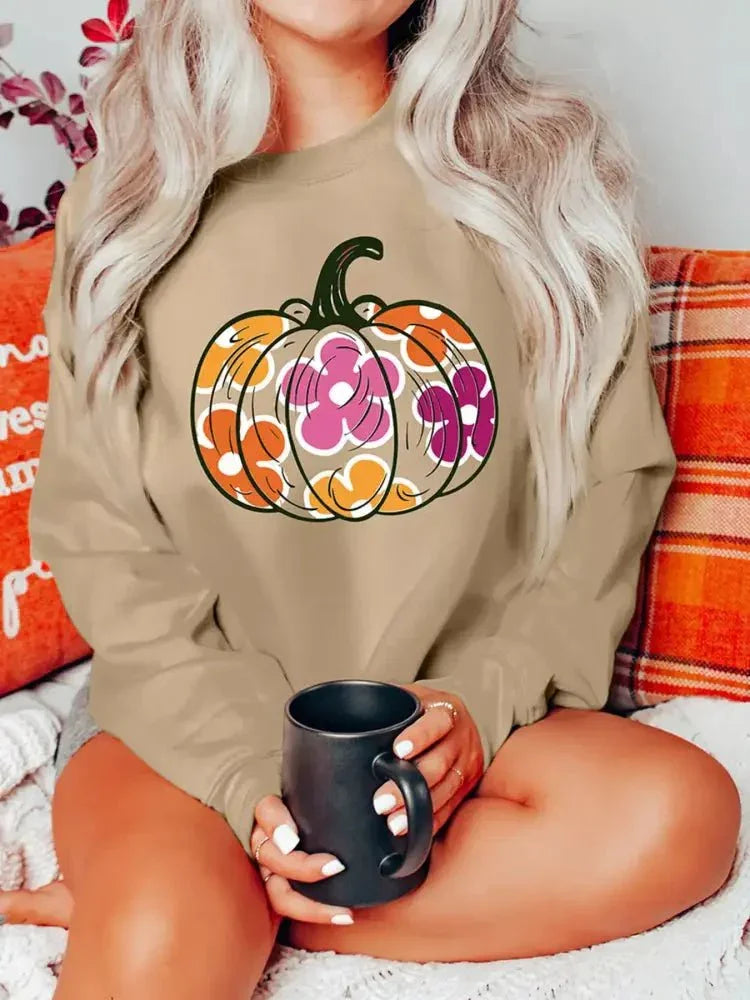 Halloween Floral Pumpkin Graphic Drop Shoulder Sweatshirt - Update AvenueHalloweenTrendsi100100693436473100100693436473fc06274294864821aa76e693f5e2f48e - Max - OriginKhaki