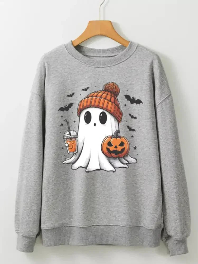 Halloween Ghost Round Neck Sweatshirt - Update AvenueHalloweenTrendsi100100948571147100100948571147efac7268ad494f1482ed0baabb916d20 - Max - OriginGray