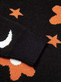 Halloween Gothic Pattern Long Sleeve Sweater - Update AvenueHalloweenTrendsi100100285406243100100285406243888b372bf7f849e9803f3b650d27a361 - Max - OriginBlack