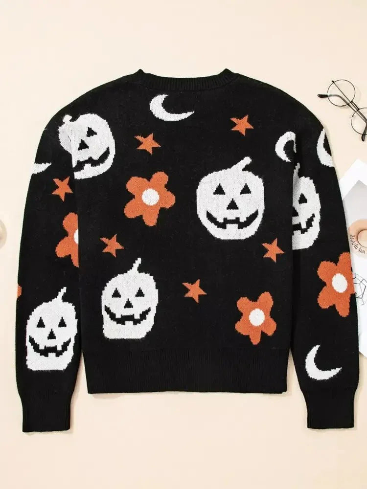 Halloween Gothic Pattern Long Sleeve Sweater - Update AvenueHalloweenTrendsi1001002854062431001002854062433836cf8f1345469d974f10b39039cc51 - Max - OriginBlack