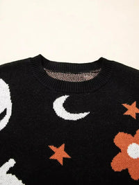 Halloween Gothic Pattern Long Sleeve Sweater - Update AvenueHalloweenTrendsi1001002854062431001002854062434b9befacbcad47cfa64bd18c792448ca - Max - OriginBlack