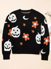 Halloween Gothic Pattern Long Sleeve Sweater - Update AvenueHalloweenTrendsi100100285406243100100285406243265ed0a33624454f91bdd01543e9a3d5 - Max - OriginBlack