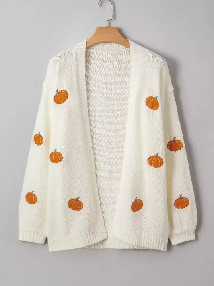 Halloween Pumpkin Embroidered Knit Cardigan - Update AvenueHalloweenTrendsi1001001078648601001001078648609bad1fa241af49a3a9537463c8e6716e - Max - OriginWhite