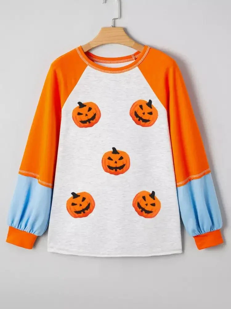 Halloween Pumpkin Print Long Sleeve T-Shirt - Update AvenueHalloweenTrendsi100100905543720100100905543720a123ddf7b6f74bf48166cd80acb75d7c - Max - OriginLight Gray