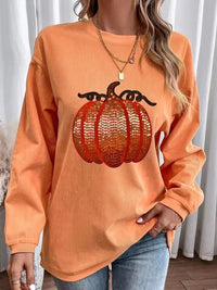 Halloween Sequined Pumpkin Ribbed Round Neck Sweatshirt - Update AvenueHalloweenTrendsi1001007128853861001007128853860666403c - 0855 - 4c38 - 994b - 4c3abfd10382 - Max - OriginTangerine