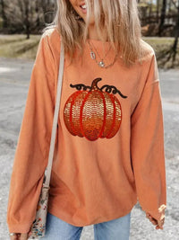 Halloween Sequined Pumpkin Ribbed Round Neck Sweatshirt - Update AvenueHalloweenTrendsi10010071288538610010071288538694e77d61 - ac83 - 48c7 - 9ee3 - 05987b5a6897 - Max - OriginTangerine
