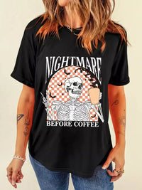 Halloween Skull Checkerboard Graphic Round Neck Tee - Update AvenueHalloweenTrendsi1001007251998621001007251998621349a343a49e4f3d88dd4a7c98a65d6b - Max - OriginBlack