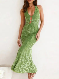 Halter Neck Cutout Midi Dress - Update AvenueFormal + Evening DressesTrendsi100100251360849100100251360849Halter Neck Cutout Midi DressMatcha Green