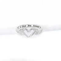 Hand Heart Shape 925 Sterling Silver Open Ring - Update AvenueRingTrendsi100500168481744100500168481744Hand Heart Shape 925 Sterling Silver Open RingSilver