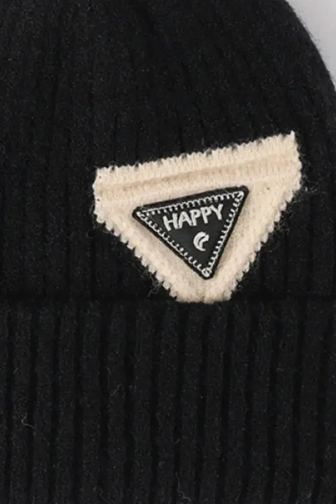HAPPY Contrast Beanie - Update AvenueTrendsi100100571462807100100571462807HAPPY Contrast BeanieBlack