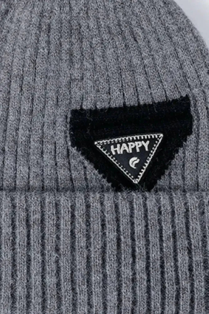HAPPY Contrast Beanie - Update AvenueTrendsi100100571468220100100571468220HAPPY Contrast BeanieDark Gray