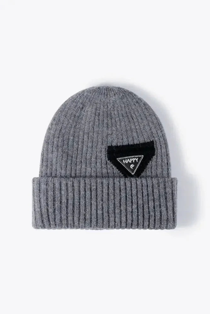 HAPPY Contrast Beanie - Update AvenueTrendsi100100571468220100100571468220HAPPY Contrast BeanieDark Gray